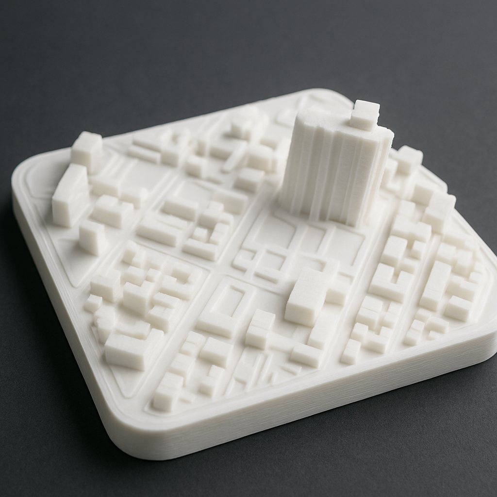 3D-Stadtmodell Vorschau eines Kartenausschnitts mit Gebäudestrukturen